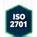 ISO 27001 compliance badge icon.