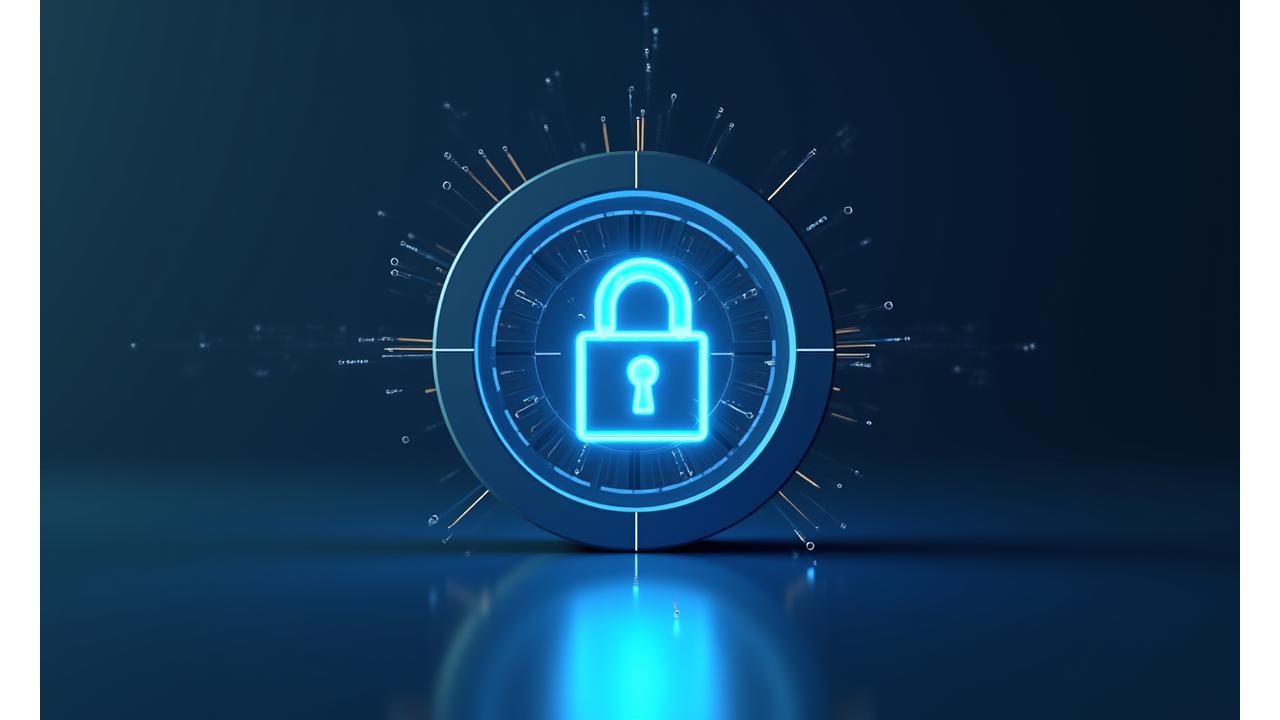 Illustration of a secure digital vault with a padlock, symbolizing data protection.