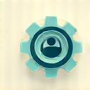 Icon depicting a gear and user profile, symbolizing privacy settings.