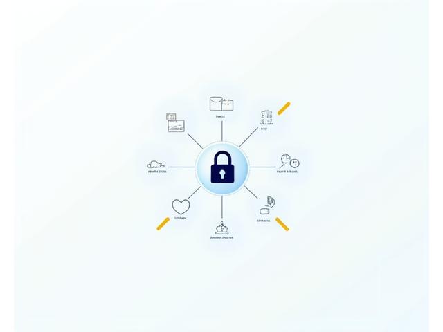 Illustration showing interconnected nodes with a central hub, representing controlled third-party data sharing.