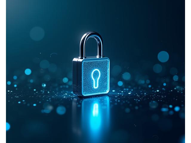 Stylized padlock icon representing data security and privacy